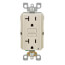 Self-test SmartlockPro Slim GFCI Duplex Receptacle , 20A - Light Almond (125V)
