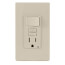 Self-test SmartlockPro Tamper Resistant GFCI Receptacle with Switch Combo, 15A, NEMA 5-15R - Light Almond (125V)