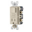 Self-test SmartlockPro Tamper Resistant GFCI Receptacle with Switch Combo, 15A, NEMA 5-15R - Light Almond (125V)