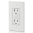 SmartlockPro Tamper-Resistant Self-Test GFCI Receptacle w/ Wall Plate, 2P, 15A, NEMA 5-15R - White (125V)