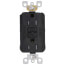 SmartlockPro Tamper-Resistant Self-Test GFCI Receptacle w/ Wall Plate, 2P, 15A, NEMA 5-15R - Black (125V)