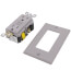 SmartlockPro Tamper-Resistant Self-Test GFCI Receptacle w/ Wall Plate, 2P, 15A, NEMA 5-15R - Gray (125V)