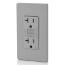 SmartlockPro Slim Tamper-Resistant Self-Test GFCI Receptacle w/ Wall Plate  - Gray (125V)