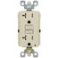 Self-test SmartlockPro Slim Tamper Resistant GFCI Receptacle, NEMA 5-20R - Light Almond (125V)