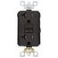 20A SmartlockPro GFCI Receptacle/Outlet, Tamper-Resistant (125V) - Brown