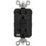 SmartlockPro Slim Tamper/Weather Resistant Self-Test GFCI Receptacle, NEMA 5-20R - Black (125V)