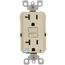20A GFCI Weather-Resistant Outlet, Self Test, with LED Indicator Light - Ivory