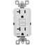 SmartlockPro Slim Tamper/Weather Resistant Self-Test GFCI Receptacle, NEMA 5-20R - White (125V)