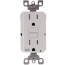 Self-test SmartlockPro Slim Tamper/Weather Resistant GFCI Receptacle, 15A, NEMA 5-15R - White (125V)