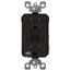 15A GFCI Weather-Resistant Outlet, Self Test, Tamper-Resistant w/ LED Indicator Light - Brown