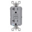 SmartlockPro Slim Tamper/Weather Resistant Self-Test GFCI Receptacle, 2P, 20A, NEMA 5-20R - Gray (125V)