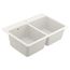 33" Wide X 9" Granite Equal Double Bowl Dual Mount Sink, GGW3028B
