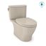 MS442124CEFG#03 Nexus 2-Piece Elongated 1.28 GPF Universal Height Toilet w/ CEFIONTECT & SS124 Softclose Seat, Washlet + Ready (Bone)