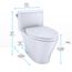 MS642124CEF#51 Nexus 1-Piece Elongated 1.28 GPF Universal Height Toilet w/ SS124 Softclose Seat, Washlet+ Ready (Ebony)