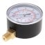 2.5" Steel Low Pressure Gauge, Bottom Mount w/ Brass Internals (0-32" WC)