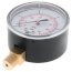 2.5" Steel Low Pressure Gauge, Bottom Mount, w/ Brass Internals (0-5 PSI)