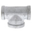 1-1/2" x 1-1/2" x 2" Galvanized Bull Head Tee