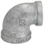 1/2" x 3/8" Galvanized Malleable Reducing Elbow
