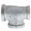 1" x 3/4" x 1" Galvanized Reducing Tee