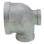1-1/2" x 1/2" x 3/4" Galvanized Reducing Tee