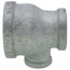 1-1/2" x 1" x 1/2" Galvanized Reducing Tee