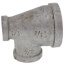1-1/4" x 1/2" x 3/4" Galvanized Reducing Tee