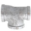 1-1/4" x 1" x 1-1/4" Galvanized Reducing Tee