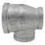 2" x 1-1/4" x 1-1/4" Galvanized Reducing Tee