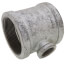 3" x 1" Galvanized Malleable Reducing Tee