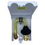 PVC Gas Plug with 1/2" Rear NPT Inlet x 3/8" Quick Disconnect Outlet (White)
