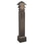 35" Gard-N-Post Bollard Kit w/ Pagoda-Style Light Fixture (Bronze)