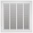 20" x 20" (Wall Opening Size) Steel Lanced Filter Grille w/ R6 Insulation, 1/2" Fin Spacing  (White)