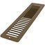 12" x 2" (Wall Opening Size) Toe-Space Grille (Brown)