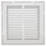 10" x 10" (Wall Opening Size) Sidewall/Ceiling Return Air Filter Grille, 1/2" (White)