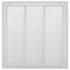 18" x 18" (Wall Opening Size) Sidewall/Ceiling Return Air Filter Grille, 1/2" (White)