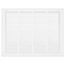 24" x 18" (Wall Opening Size) Sidewall/Ceiling Return Air Filter Grille w/ 1/3" Fin Spacing (White)