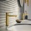 Lineare Single Hole Single-Handle S-Size Bathroom Faucet, 1.2 Gpm (Brushed Cool Sunrise), 23794GNA
