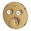 Grohtherm Dual Function Thermostatic Valve Trim (Brushed Cool Sunrise)