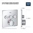 Grohtherm SmartControl Triple Function Thermostatic Valve Trim (Matte Black)