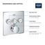 Grohtherm SmartControl Triple Function Thermostatic Valve Trim (Matte Black)