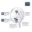 Lineare Pressure Balance Valve Trim With 2-way Diverter With Cartridge (Chrome)