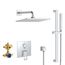 Eurocube 2-Handle Pressure Balance Rainshower Bundle 1.75 GPM (Chrome)
