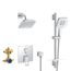 Eurocube 2-Handle Pressure Balance Shower Bundle, 1.75 Gpm, 29433000