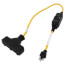 Automatic Reset GFCI Device w/ Molded-On NEMA Plug & Triple-Tap Connector, 3' Cord 15A, 120V