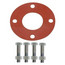 5" Full Face Red Rubber Gasket & Steel Bolt Kit