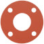 2-1/2" Full Face Red Rubber Gasket & Steel Bolt Kit