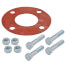 3" Full Face Red Rubber Gasket & Steel Bolt Kit