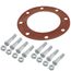 8" Full Face Red Rubber Gasket & Steel Bolt Kit