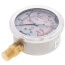 2.5" Stainless Steel Liquid Filled Gauge, Bottom Mount, w/ Brass Internals (0-160 PSI)