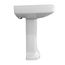 LPT972.8#01 Guinevere 24-3/8" x 19-7/8" Rectangular Pedestal Bathroom Sink for 8" Center Faucets (Cotton White)